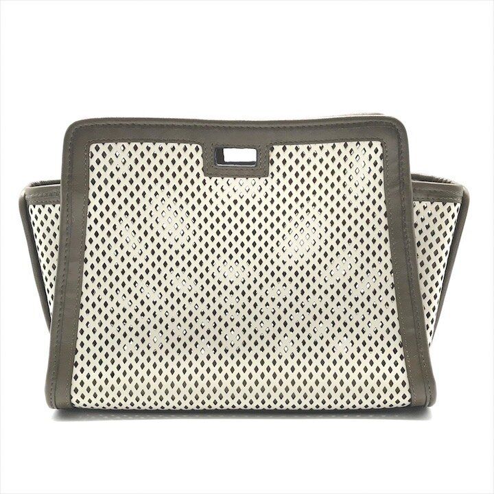 Fendi Peekaboo Defender Mesh Bag Cover Bag Brown