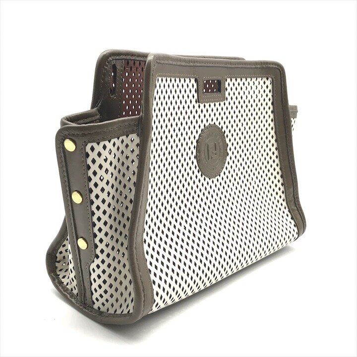 Fendi Peekaboo Defender Mesh Bag Cover Bag Brown