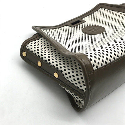 Fendi Peekaboo Defender Mesh Bag Cover Bag Brown