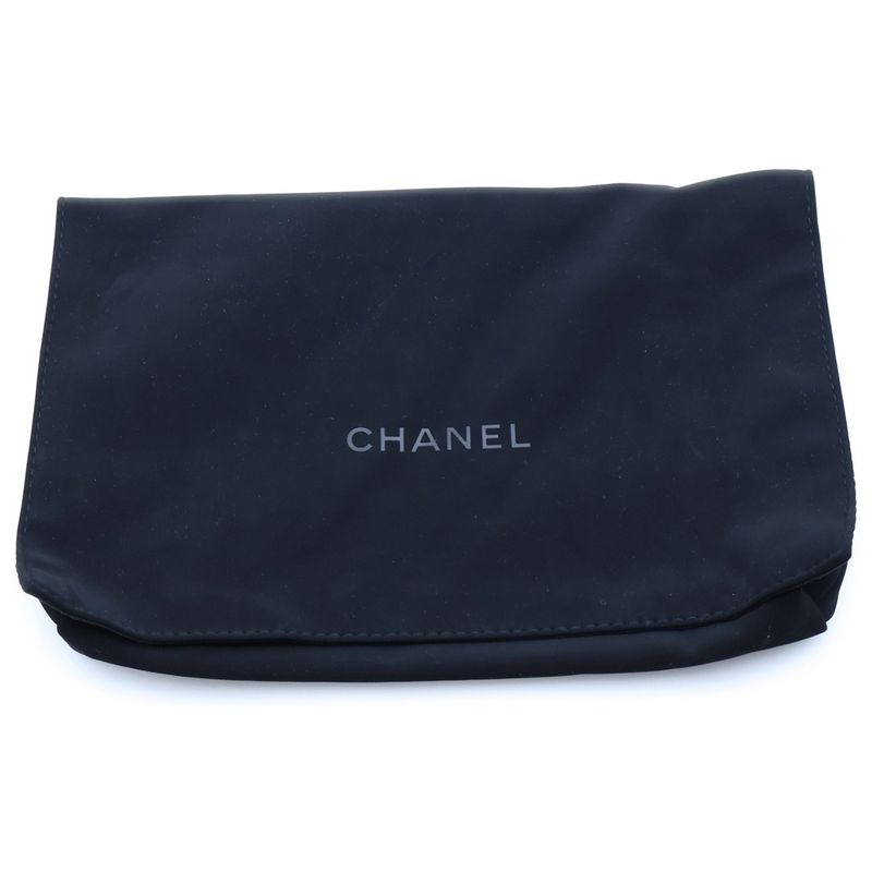 Chanel Quilted CC Logo Tassel Chain Shoulder Bag Black Lambskin Gold