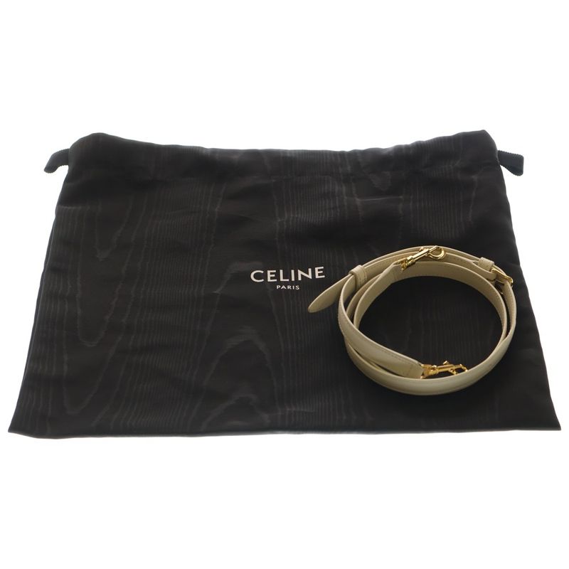 Celine Teen Nino 2-Way Shoulder Bag White Leather
