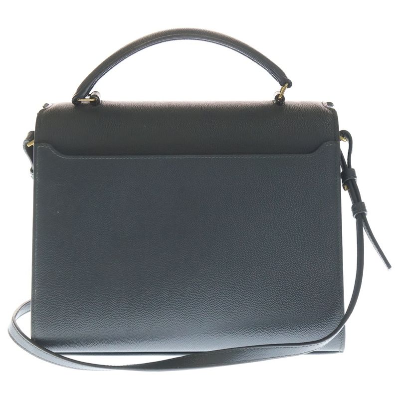 Saint Laurent Paris Cassandra Top Handle Leather Shoulder Bag Gray