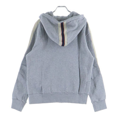Gucci Line Logo Zip Up Hoodie Gray