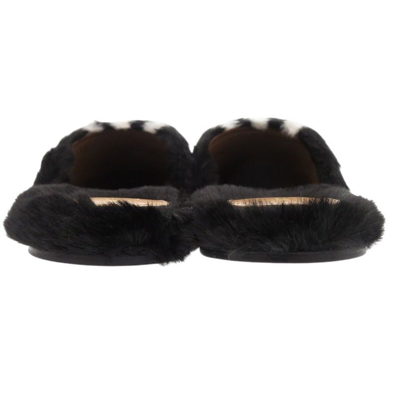 Gucci Adidas Horsebit Fur Slippers Flat Shoes Fur Black