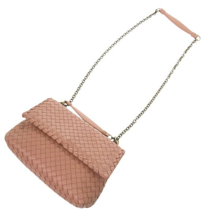 Bottega Veneta Olympia Intrecciato Leather Pink Shoulder Bag