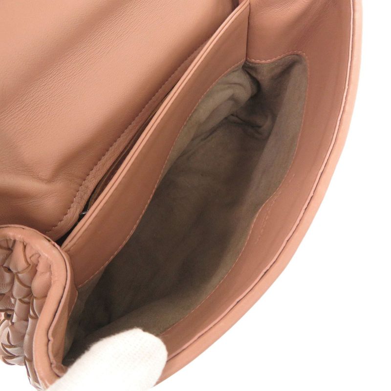 Bottega Veneta Olympia Intrecciato Leather Pink Shoulder Bag