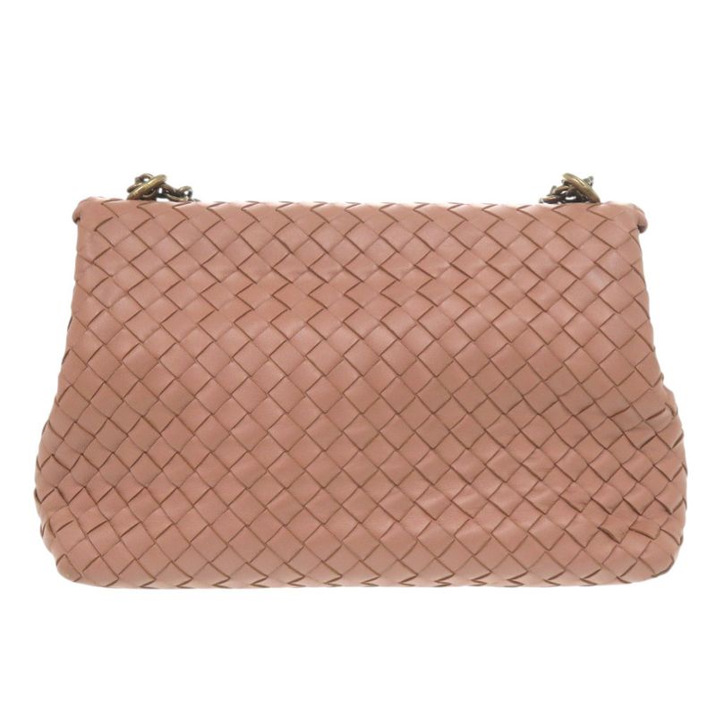 Bottega Veneta Olympia Intrecciato Leather Pink Shoulder Bag