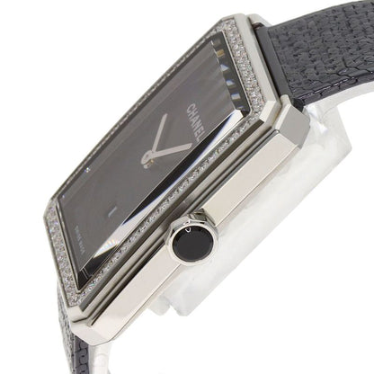 Chanel Boyfriend Tweed Diamond Watch SS