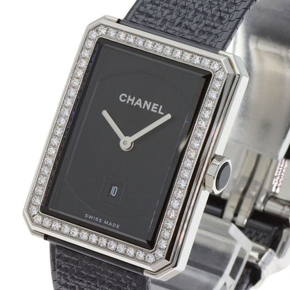 Chanel Boyfriend Tweed Diamond Watch SS