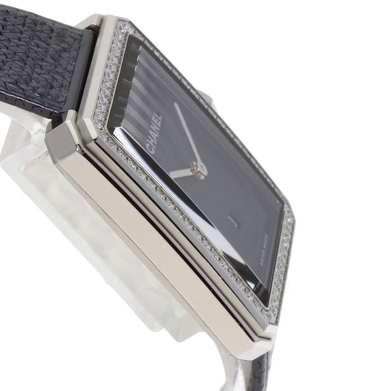 Chanel Boyfriend Tweed Diamond Watch SS