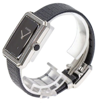Chanel Boyfriend Tweed Diamond Watch SS