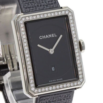 Chanel Boyfriend Tweed Diamond Watch SS