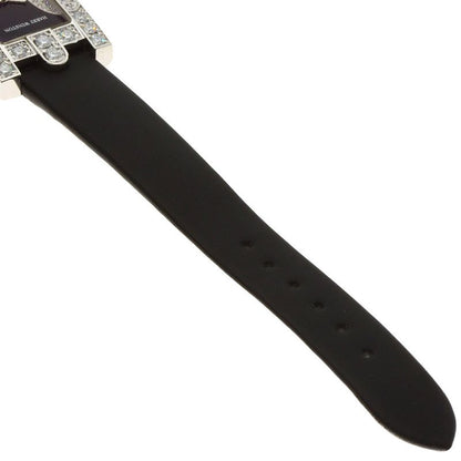 Harry Winston Avenue Night Papillon Watch 18K White Gold Leather