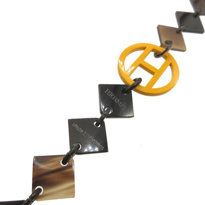 Hermes Diva Buffalo Horn Brown Multicolor Necklace