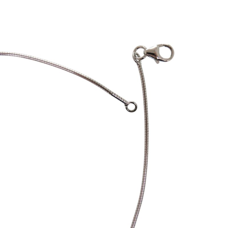 Hermes Wire Pop Metal Orange Silver Necklace