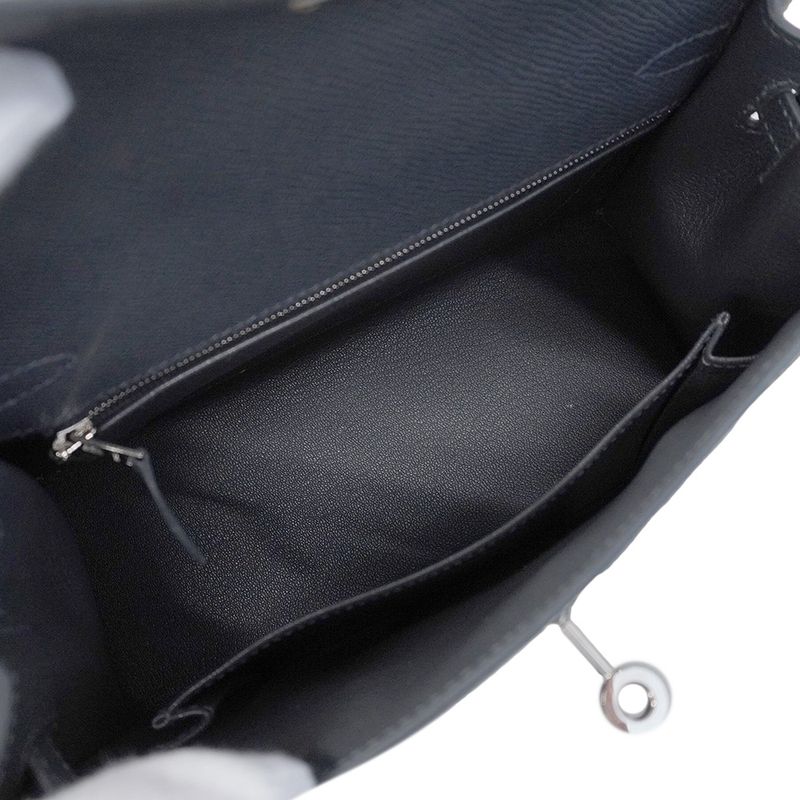 Hermes Handbag Kelly 25 Kazak Etoile Veau Epsom Ardoise Black Verse Peppermint