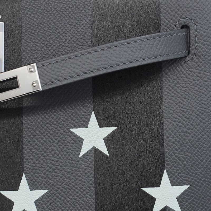 Hermes Handbag Kelly 25 Kazak Etoile Veau Epsom Ardoise Black Verse Peppermint