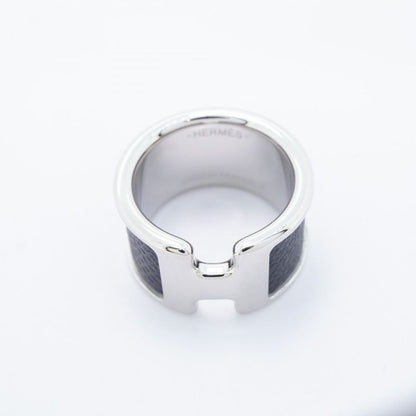 Hermes Ring Olympe GM Metal Silver Black