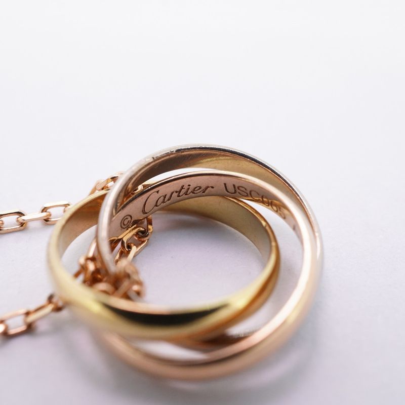 Cartier Necklace Baby Trinity 18K Yellow Gold 18K White