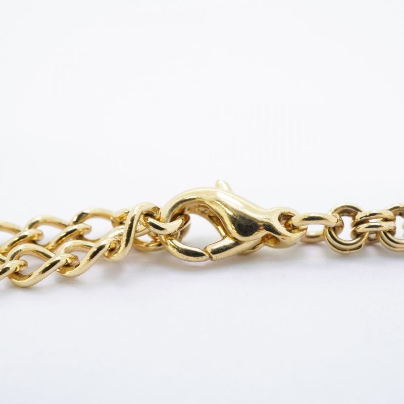 Dior Necklace CD Logo Gold Plated Rhinestone