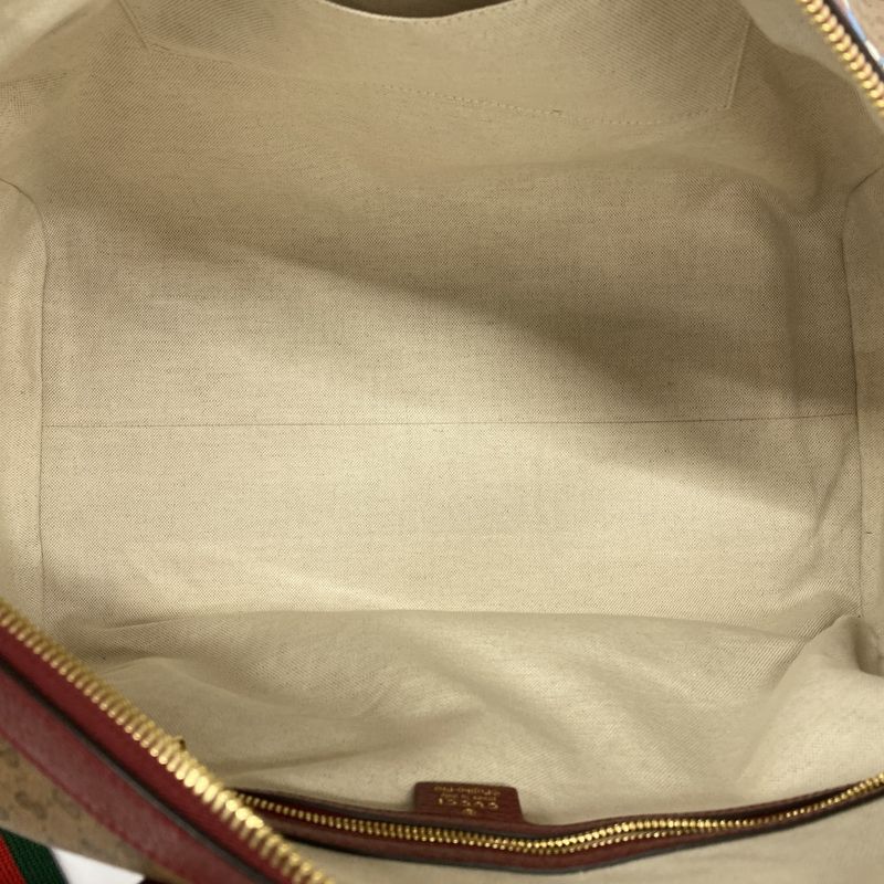 Gucci Boston Bag Micro GG Doraemon Brown Red Gold