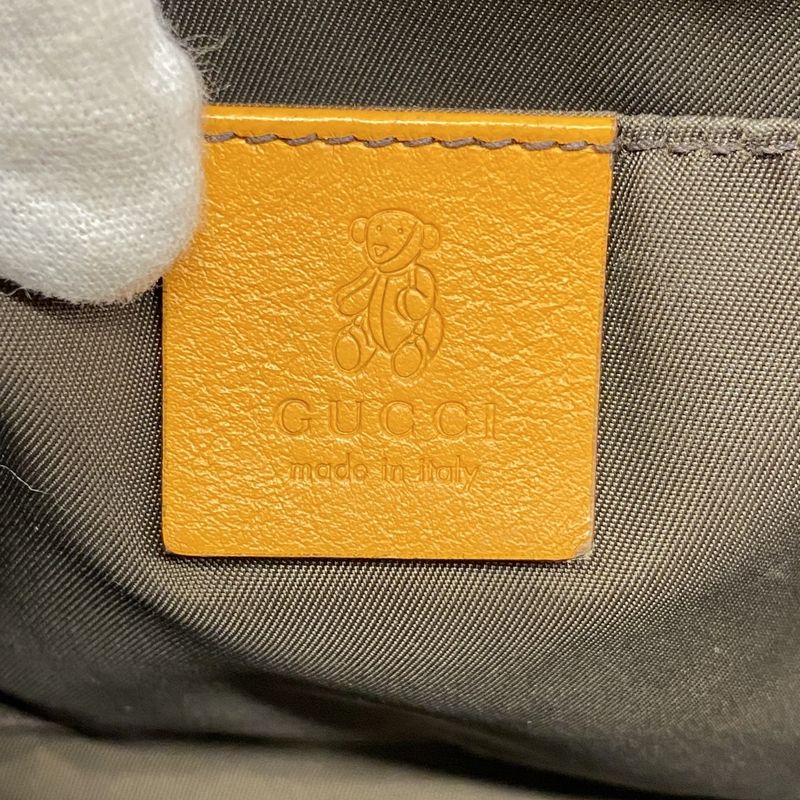 Gucci Handbag GG Canvas Brown Orange Silver