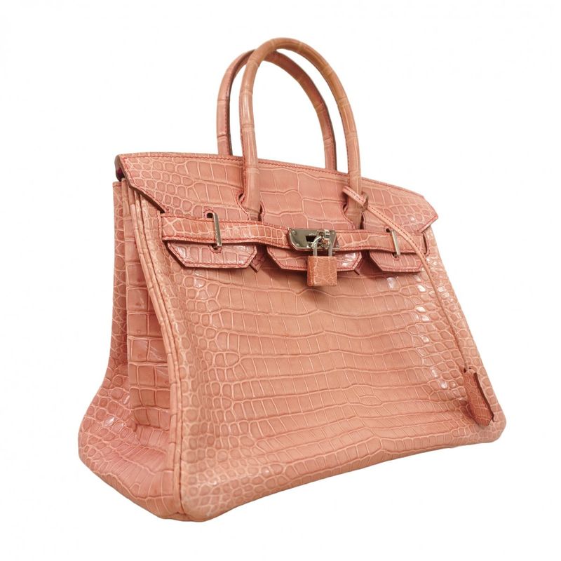 Hermes Handbag Birkin 30 Verso Porosas Fuchsia Pink Rose Shocking Silver