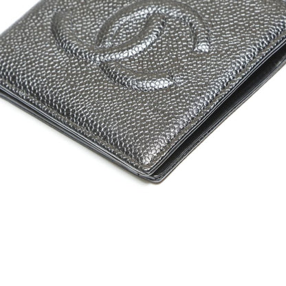 Chanel Bifold Wallet Caviar Leather CC Logo