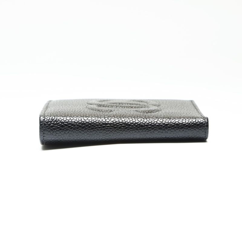 Chanel Bifold Wallet Caviar Leather CC Logo