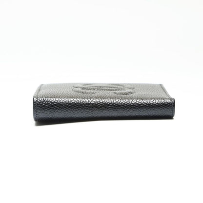 Chanel Bifold Wallet Caviar Leather CC Logo