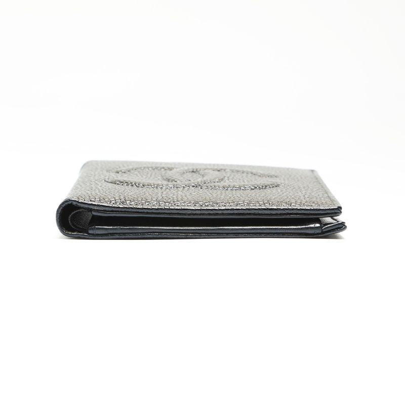 Chanel Bifold Wallet Caviar Leather CC Logo