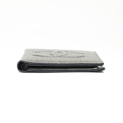Chanel Bifold Wallet Caviar Leather CC Logo