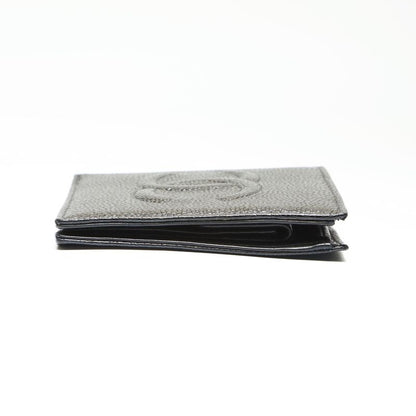 Chanel Bifold Wallet Caviar Leather CC Logo