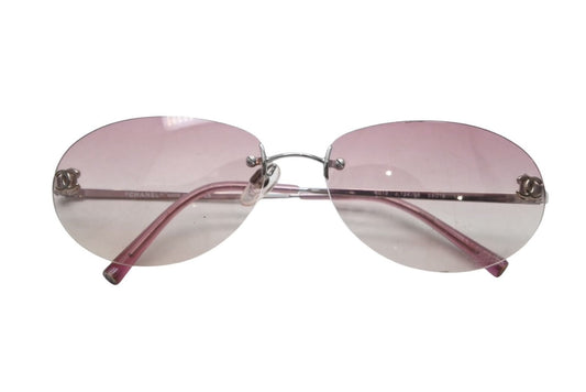 Chanel CC Logo Sunglasses Pink Acetate Eyewear