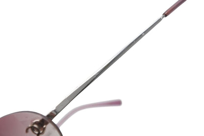 Chanel CC Logo Sunglasses Pink Acetate Eyewear — view 4