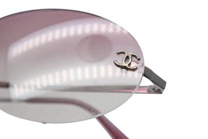 Chanel CC Logo Sunglasses Pink Acetate Eyewear — view 7