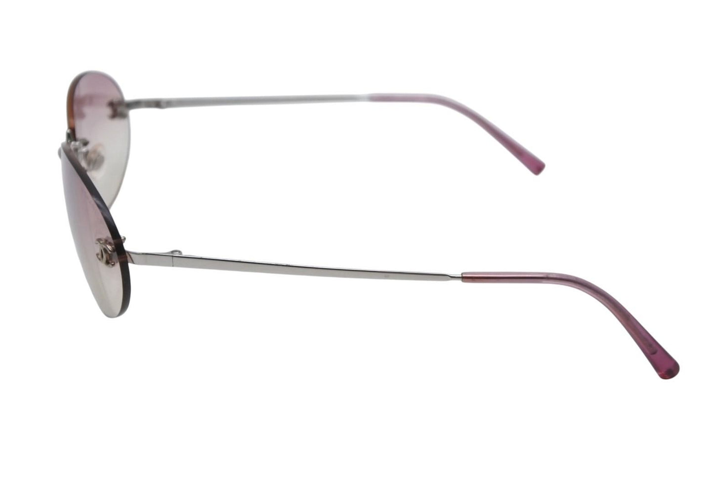 Chanel CC Logo Sunglasses Pink Acetate Eyewear — view 3