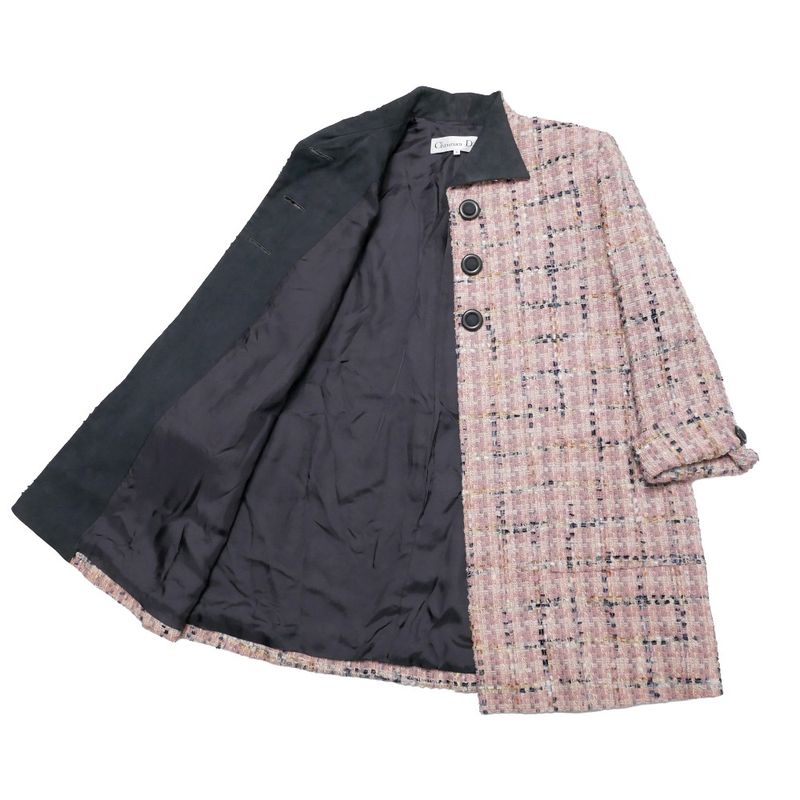 Dior Vintage Skirt 9 Tweed Long Jacket Tight