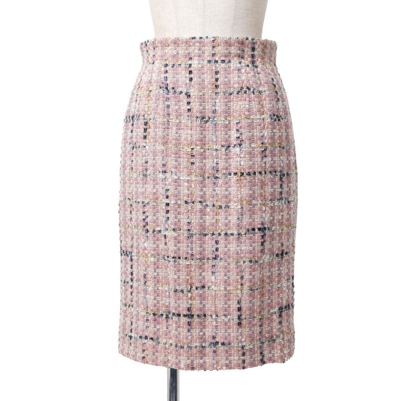 Dior Vintage Skirt 9 Tweed Long Jacket Tight