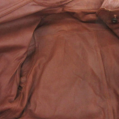 Dior Coat Jacket Lamb Leather Vintage Kanebo Brown M