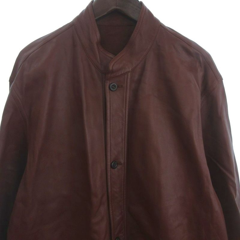 Dior Coat Jacket Lamb Leather Vintage Kanebo Brown M
