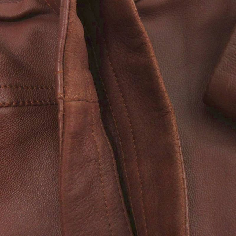 Dior Coat Jacket Lamb Leather Vintage Kanebo Brown M