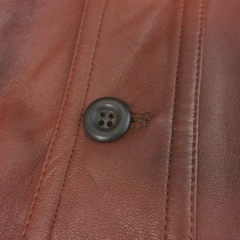 Dior Coat Jacket Lamb Leather Vintage Kanebo Brown M