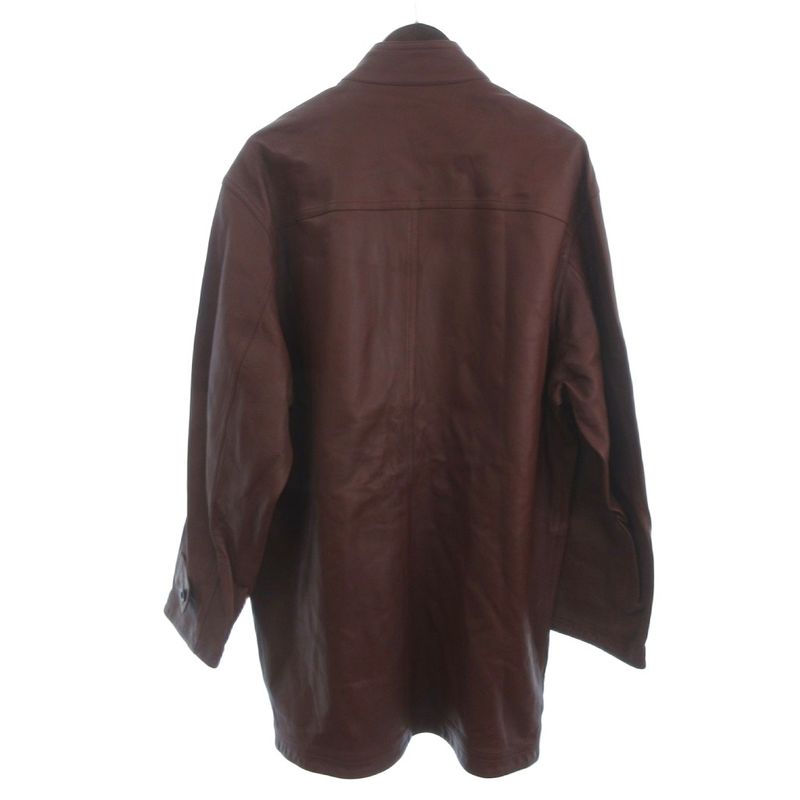 Dior Coat Jacket Lamb Leather Vintage Kanebo Brown M