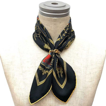 Hermes Carre 45 Scarf les Armes de Paris Coat of Arms Silk Black