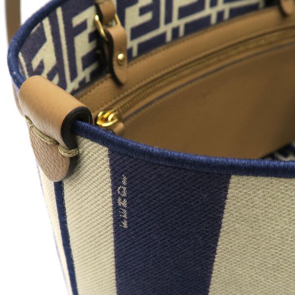 Fendi Roll Small Reversible Tote Pecan &Ff