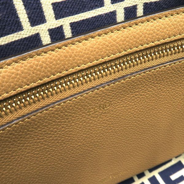 Fendi Roll Small Reversible Tote Pecan &Ff