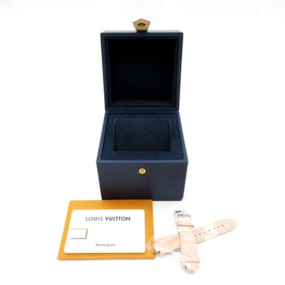Louis Vuitton Tambour Moondivine Watch Diamond Shell Box Band SS
