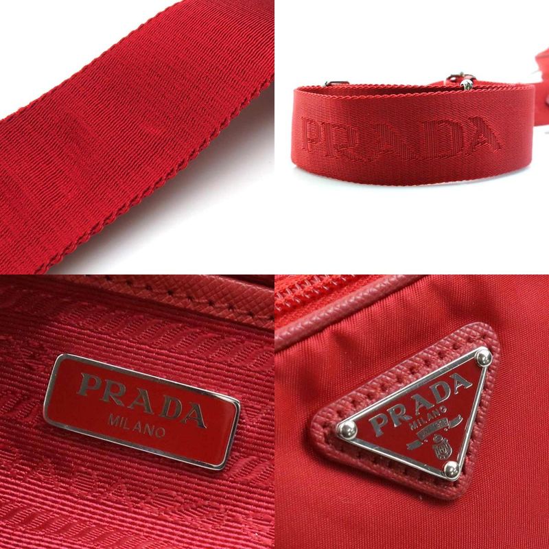 Prada Shoulder Bag Nylon Red