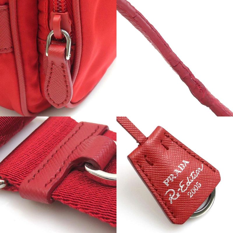 Prada Shoulder Bag Nylon Red